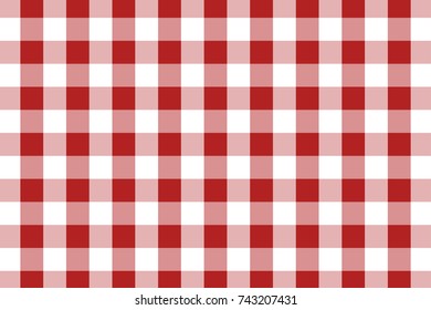 Firebrick Gingham pattern. Texture from rhombus/squares for - plaid, tablecloths, clothes, shirts, dresses, paper, bedding, blankets, quilts and other textile products. Vector illustration.