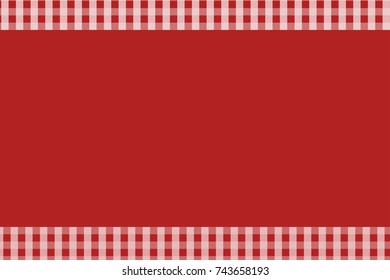 Firebrick Gingham pattern. Texture from rhombus/squares for - plaid, tablecloths, clothes, shirts, dresses, paper, bedding, blankets, quilts and other textile products. Vector illustration.