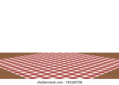 Firebrick Gingham pattern. Texture from rhombus/squares for - plaid, tablecloths, clothes, shirts, dresses, paper, bedding, blankets, quilts and other textile products. Vector illustration.