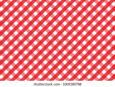 Firebrick Gingham red and white pattern. Texture from rhombus/squares for - plaid, tablecloths, clothes, shirts, dresses, paper and other textile products.