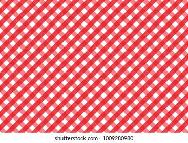 Firebrick Gingham red and white pattern. Texture from rhombus/squares for - plaid, tablecloths, clothes, shirts, dresses, paper and other textile products.