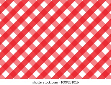 Firebrick Gingham red and white pattern. Texture from rhombus/squares for - plaid, tablecloths, clothes, shirts, dresses, paper and other textile products.