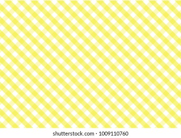 Firebrick Gingham  white and yellow pattern. Texture from rhombus/squares for - plaid, tablecloths, clothes, shirts, dresses, paper and other textile products.