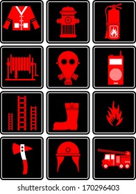 fire-brigade and fireman equipment icon