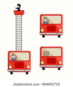 Fire-Brigade Trucks Vector