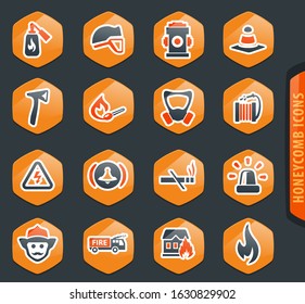 Fire-brigade vector icons for user interface design