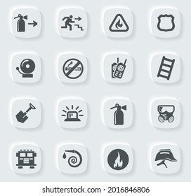 Fire-brigade vector icons for user interface design