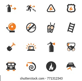 Fire-brigade vector icons for user interface design