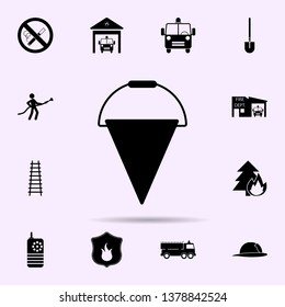 fire-bucket icon. Fireman icons universal set for web and mobile