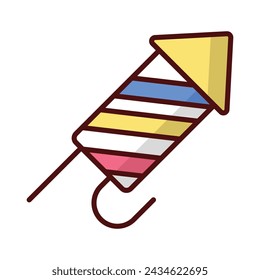 Vector de icono de petardo. Ilustración estándar.