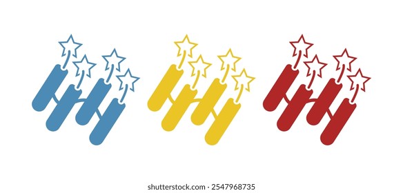 firecracker bundle icon on white background, vector illustration