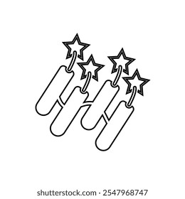 firecracker bundle icon on white background, vector illustration