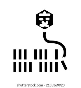firecracker chinese glyph icon vector. firecracker chinese sign. isolated contour symbol black illustration