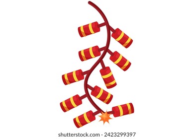 Firecracker Chinese New Year Sticker Design