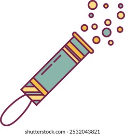 Firecracker color line icon. Festive firework symbol