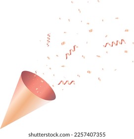 Firecracker and confetti for the party , Present, decoration, birthday, confetti icon. Vector drawing. 