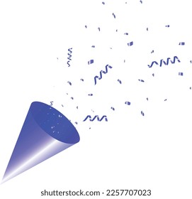 Firecracker and confetti for the party , Present, decoration, birthday, confetti icon. Vector drawing. 