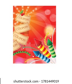 Ilustración de fondo del evento de cupón de Firecracker