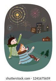 Firecracker festival with lover