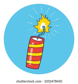 Firecracker firework cartoon icon