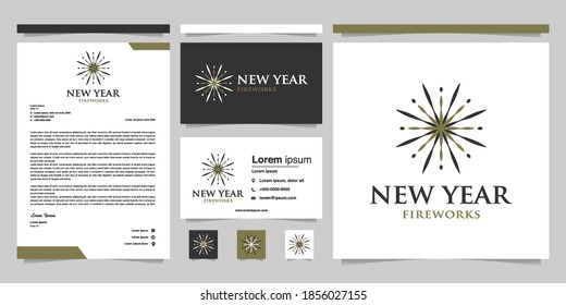 Firecracker or fireworks company brand identity design. business cards, letters, letterhead, envelopes