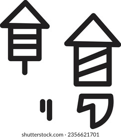 Firecracker Fireworks Party Outline Icon