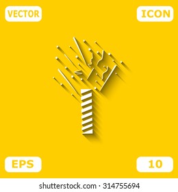 Firecracker with fireworks popping