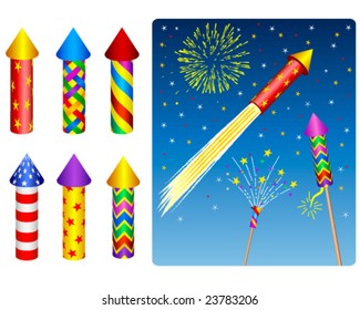 Firecracker, fireworks, rocket