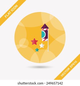 Firecracker flat icon with long shadow,eps10