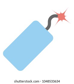 
Firecracker flat icon showing celebrations concept
