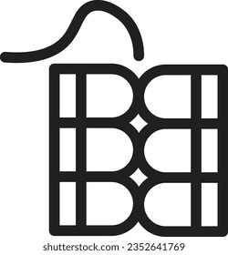 Firecracker Fortune Traditional Outline Icon