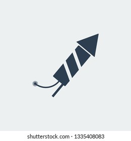 Firecracker icon. design on gray background.Vector Illustration
