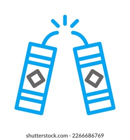 icono de firecracker duocolor azul estilo chino nuevo año ilustración vector perfecto. Signo de icono de la colección moderna para la web. Diseño bonito