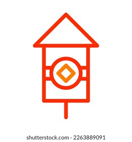 icono de firecracker duocolor estilo rojo chinés nuevo año ilustración vector perfecto. Signo de icono de la colección moderna para la web. Diseño bonito