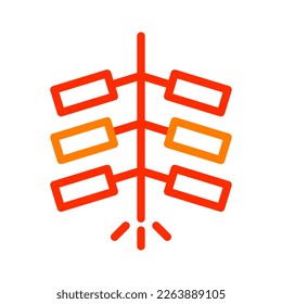 firecracker icon duocolor red style chinese new year illustration vector perfect. Icon sign from modern collection for web. Nice design perfect