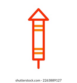 firecracker icon duocolor red style chinese new year illustration vector perfect. Icon sign from modern collection for web. Nice design perfect