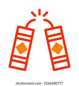 firecracker Icon duoton roten Stil chinesisch neuen Jahr Illustrator Vektor perfekt. Symbol aus der modernen Kollektion für Web. Schönes Design