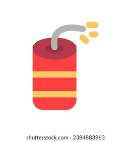 firecracker icon flat style vector