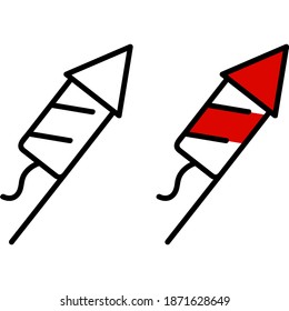 icono de firecracker aislado en fondo blanco de la colección de celebraciones. icono de firecracker trendy y moderno símbolo de firecracker para logo, web, app, UI. icono de firecracker signo simple. 