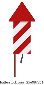 Firecracker icon isolated on white background.