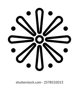 Firecracker Icon in Line Style