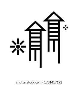 firecracker icon or logo isolated sign symbol vector illustration - high quality black style vector icons
