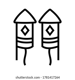 firecracker icon or logo isolated sign symbol vector illustration - high quality black style vector icons
