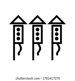 firecracker icon or logo isolated sign symbol vector illustration - high quality black style vector icons
