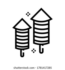 firecracker icon or logo isolated sign symbol vector illustration - high quality black style vector icons
