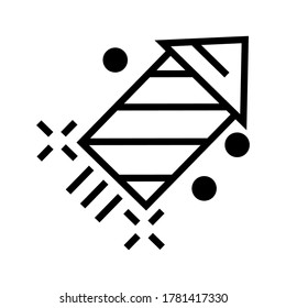 icono de firecracker o logotipo símbolo de signo aislado ilustración vectorial - iconos vectoriales de estilo negro de alta calidad
