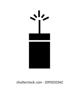 icono de firecracker o logotipo símbolo de signo aislado ilustración vectorial - iconos vectoriales de estilo negro de alta calidad
