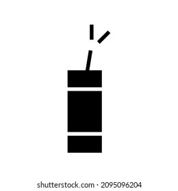 icono de firecracker o logotipo símbolo de signo aislado ilustración vectorial - iconos vectoriales de estilo negro de alta calidad
