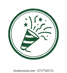 Vector del sello del logotipo del petardo en el fondo blanco
Icono de sello de Vector