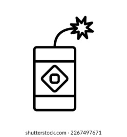 Firecracker icon. sign for mobile concept and web design. vector illustration